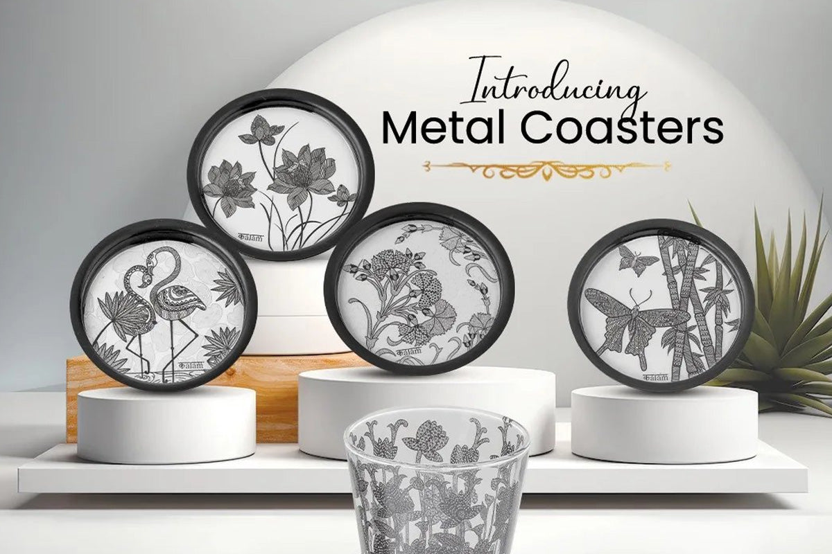 Elevate Your Table Décor with Our Sleek Monochromatic Metal Coasters!