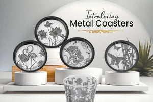 Elevate Your Table Décor with Our Sleek Monochromatic Metal Coasters!