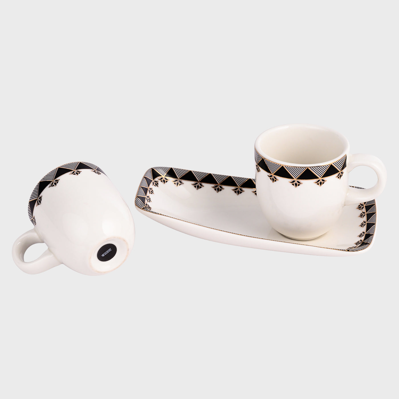 Set of 6 Espresso Cup and Plate
