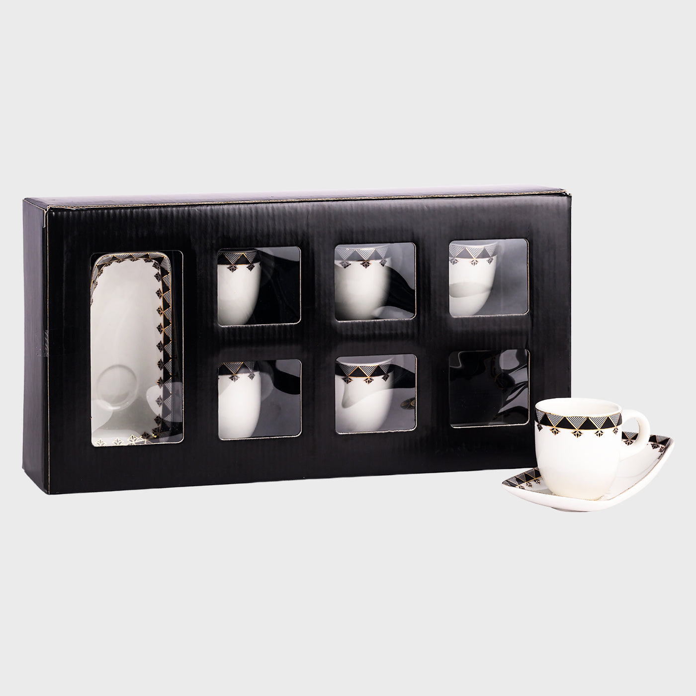 Set of 6 Espresso Cup and Plate