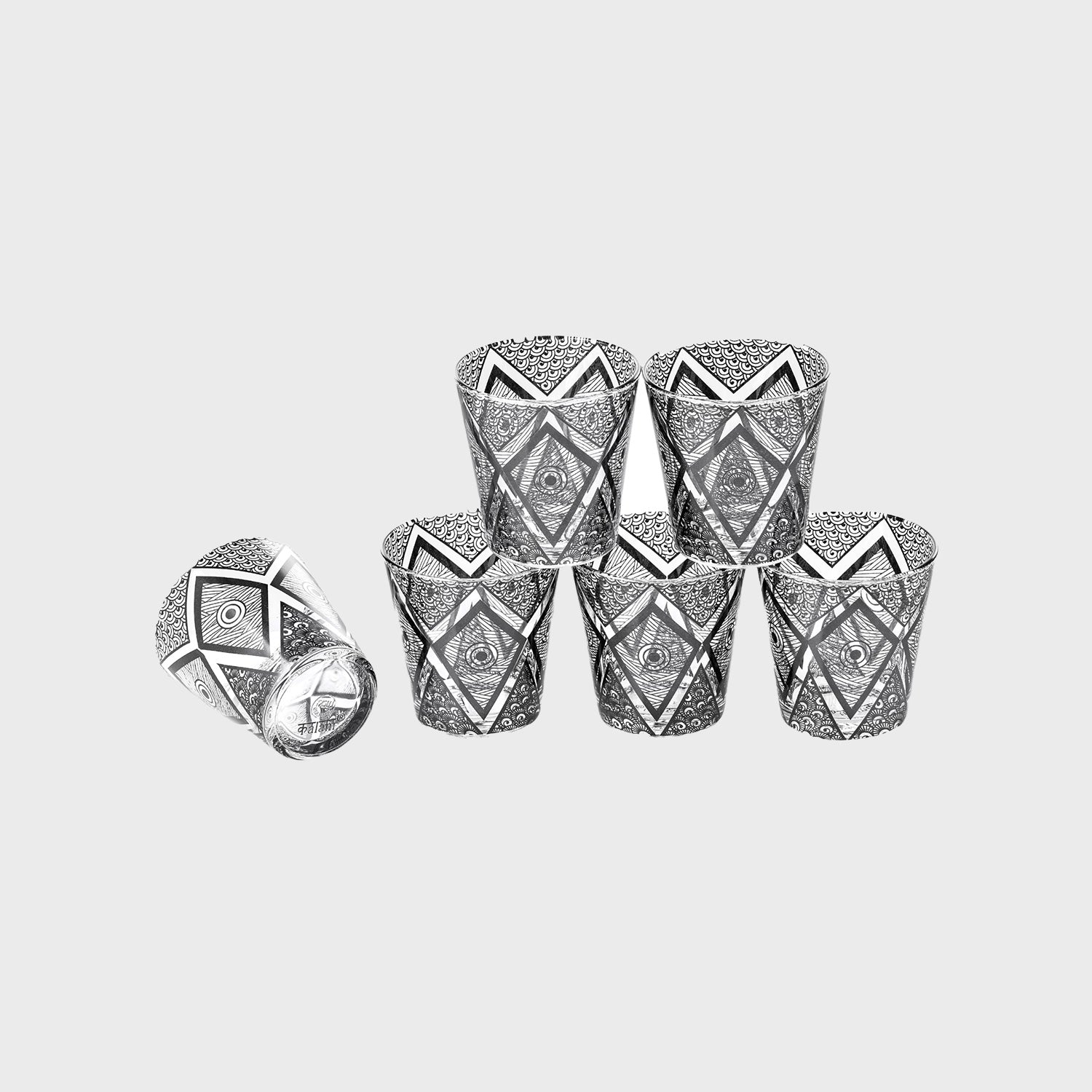 Set of 6 Transparent Glass